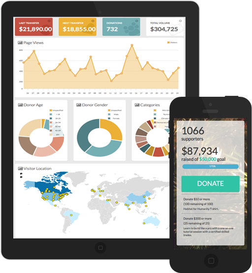 Giveffect's Nonprofit Reports & Analytics View